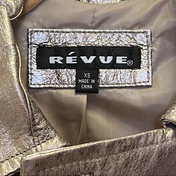 Révue leather metallic pewter jacket - Picture 2 of 3
